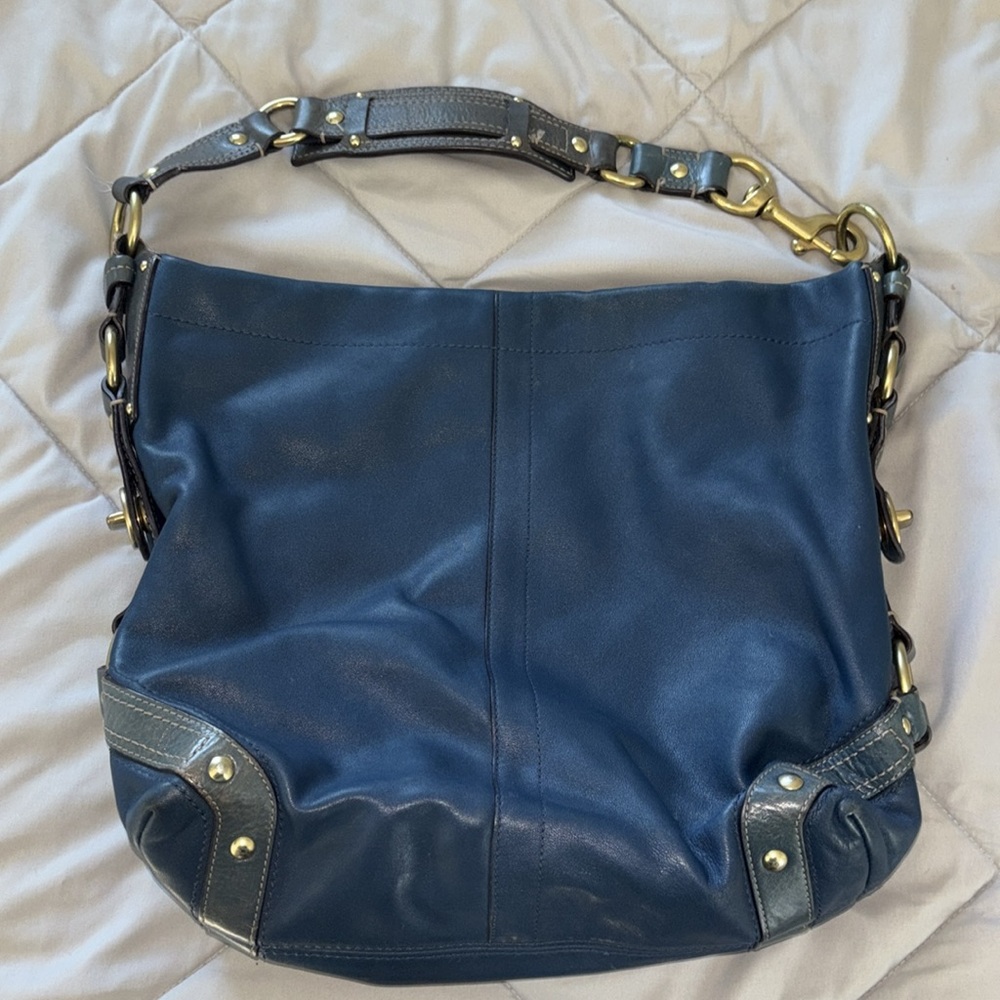 Blue Coach purse - Picture 2 of 5